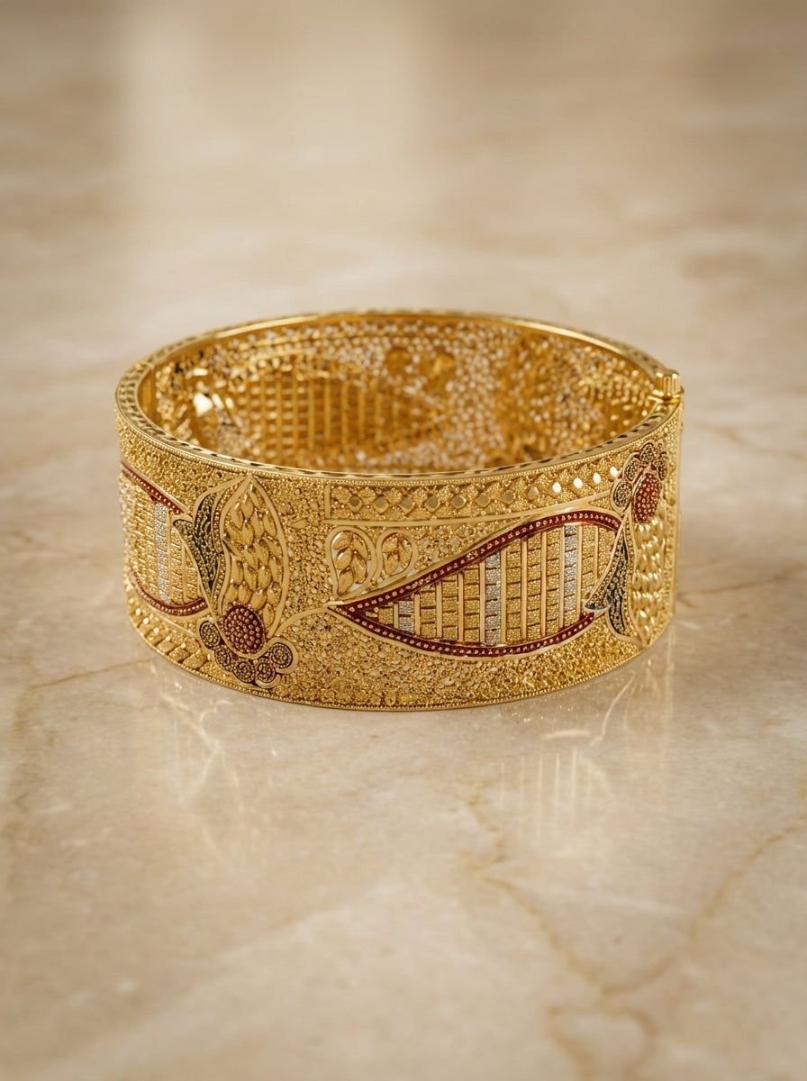 Maharani Filigranarmbånd – Armbånd med skrulås (பூட்டு காப்பு)
