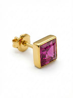 Rød American Diamond Square Cut Studs