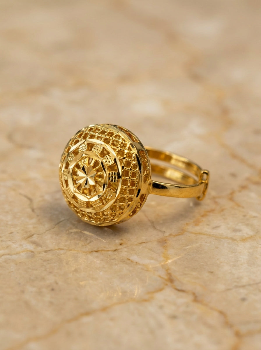 Justerbar Mandala Mesh Ring